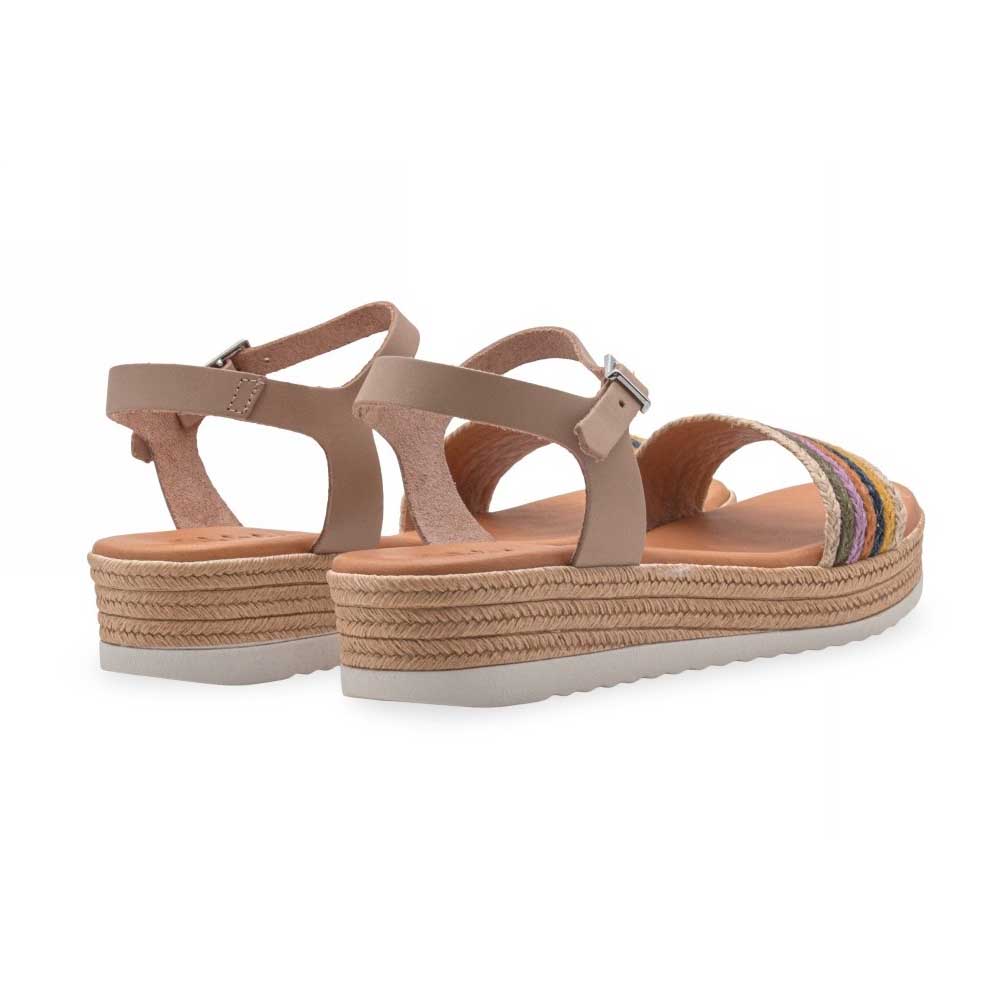 Oh My Sandals sandalo taupe fascia arcobaleno