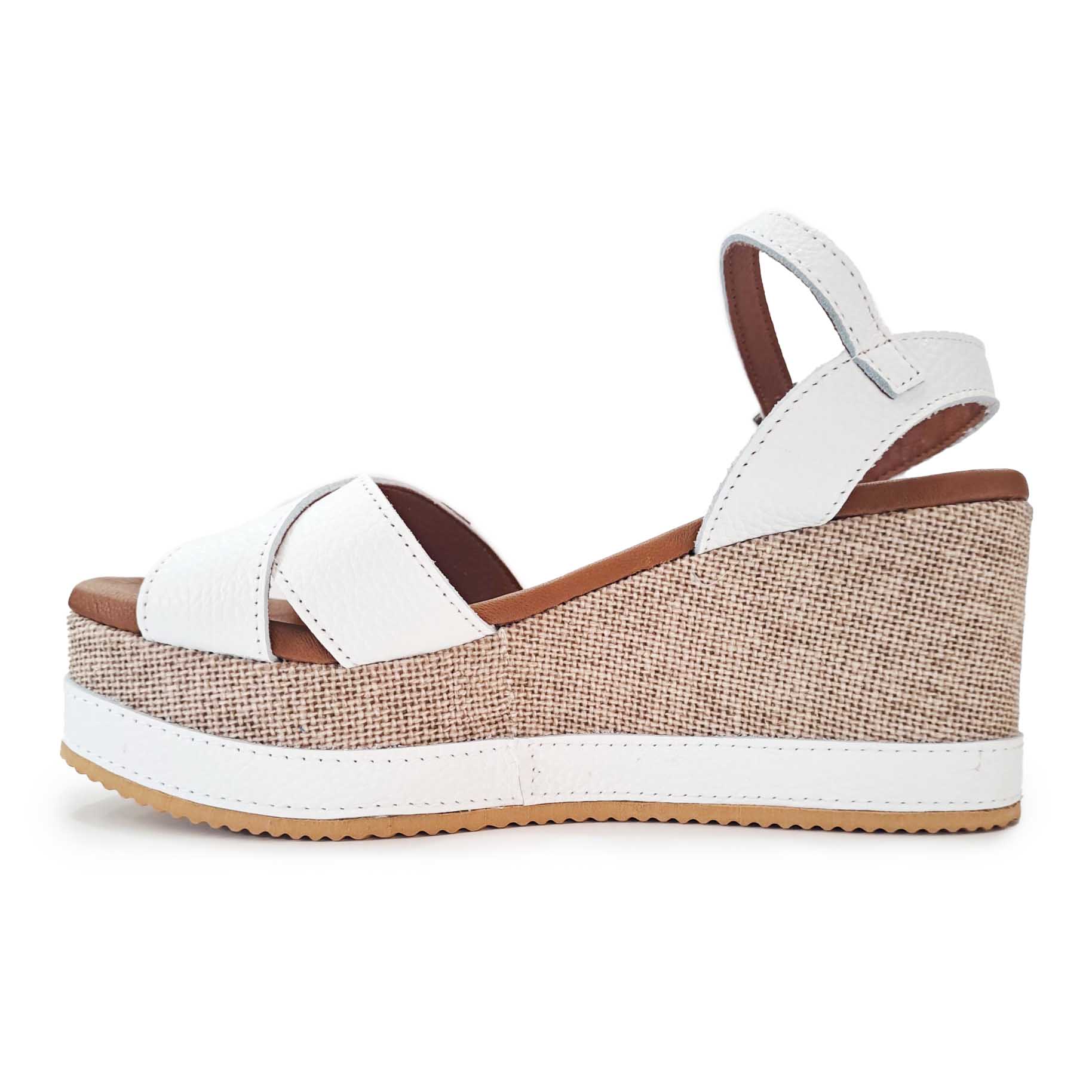 Oh My Sandals sandalo zeppa bianco 75 Prignani