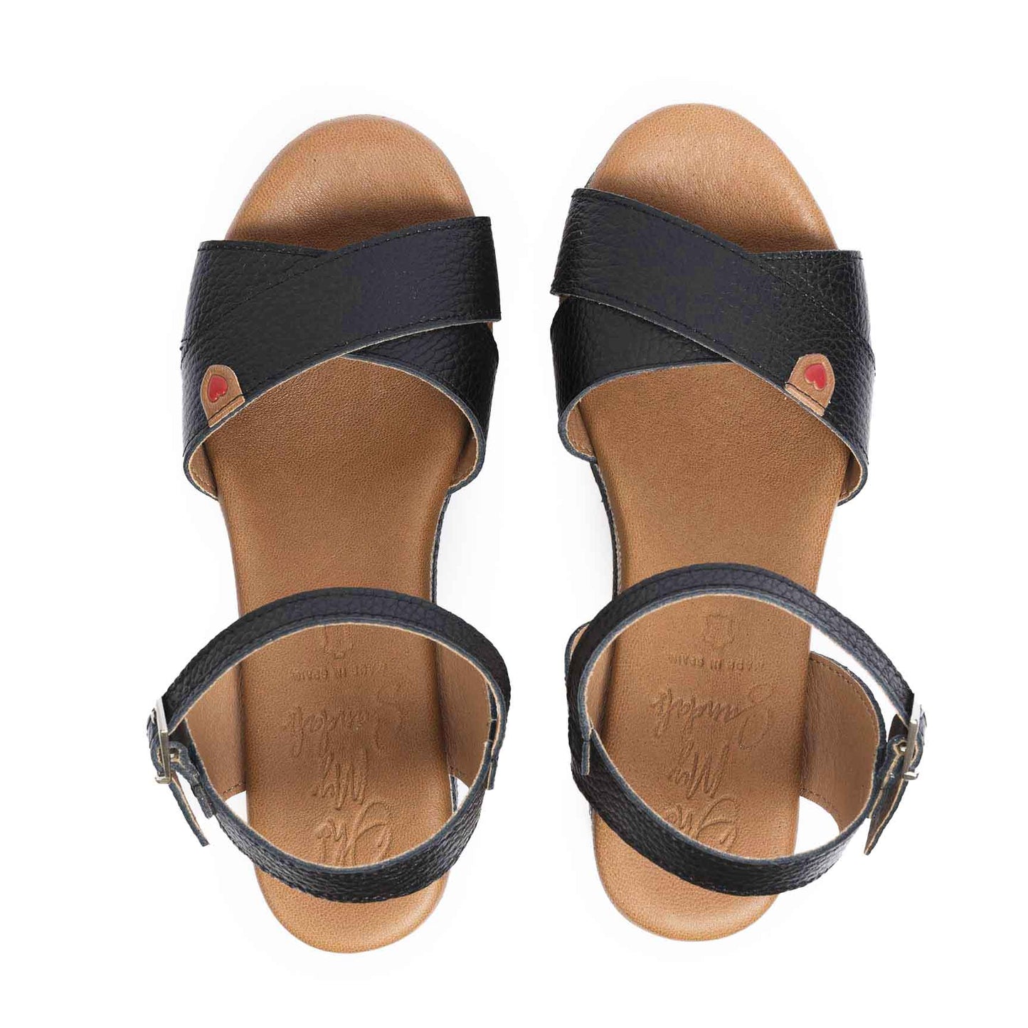 Oh My Sandals sandalo zeppa nera fascia incrociata