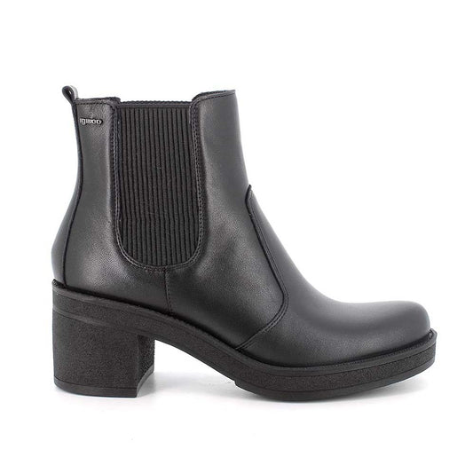 Igi&Co Stivaletti con tacco in pelle da donna nero