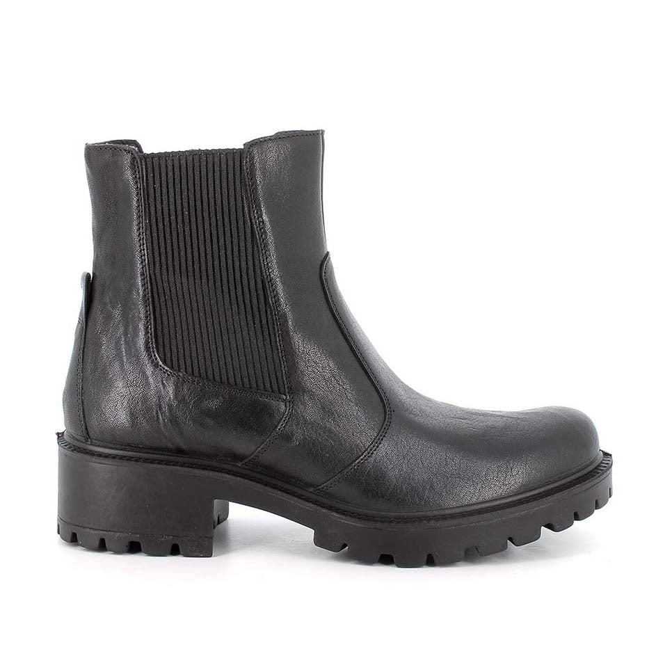 Igi&Co Stivaletti con tacco in pelle da donna nero