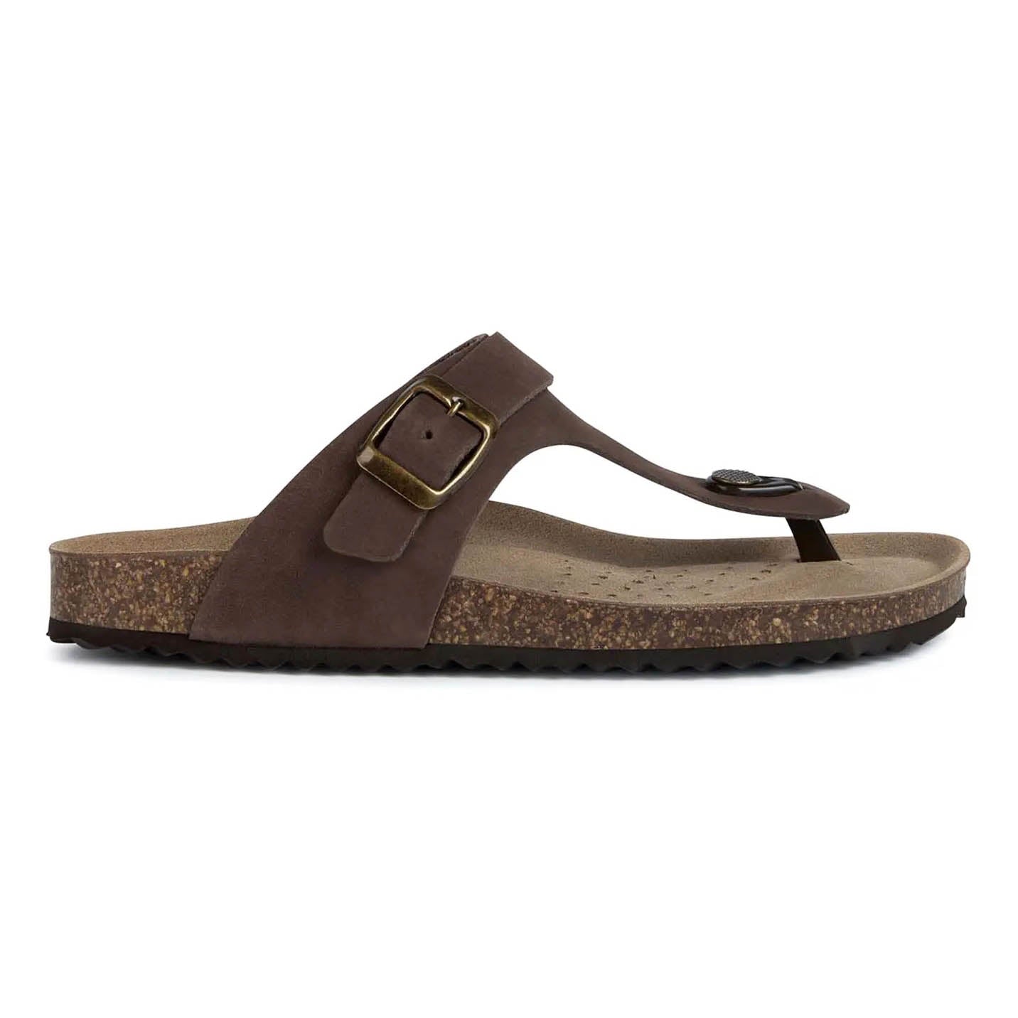 Geox D BRIONIA infradito in pelle Coffee