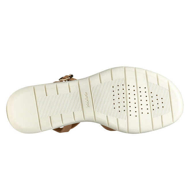 Geox sandali D MELICONIA zeppa e cinturino Taupe