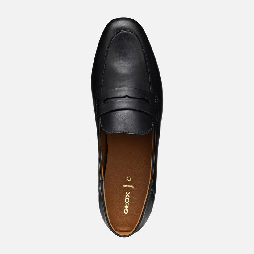 Geox mocassini MANTINEA in pelle nero