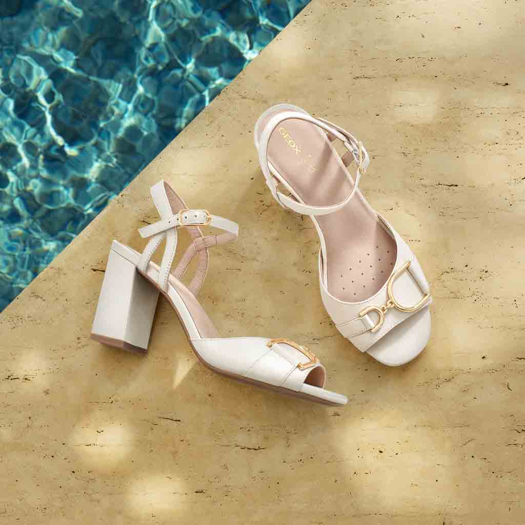 Geox New Eraklia 80 sandalo bianco latte