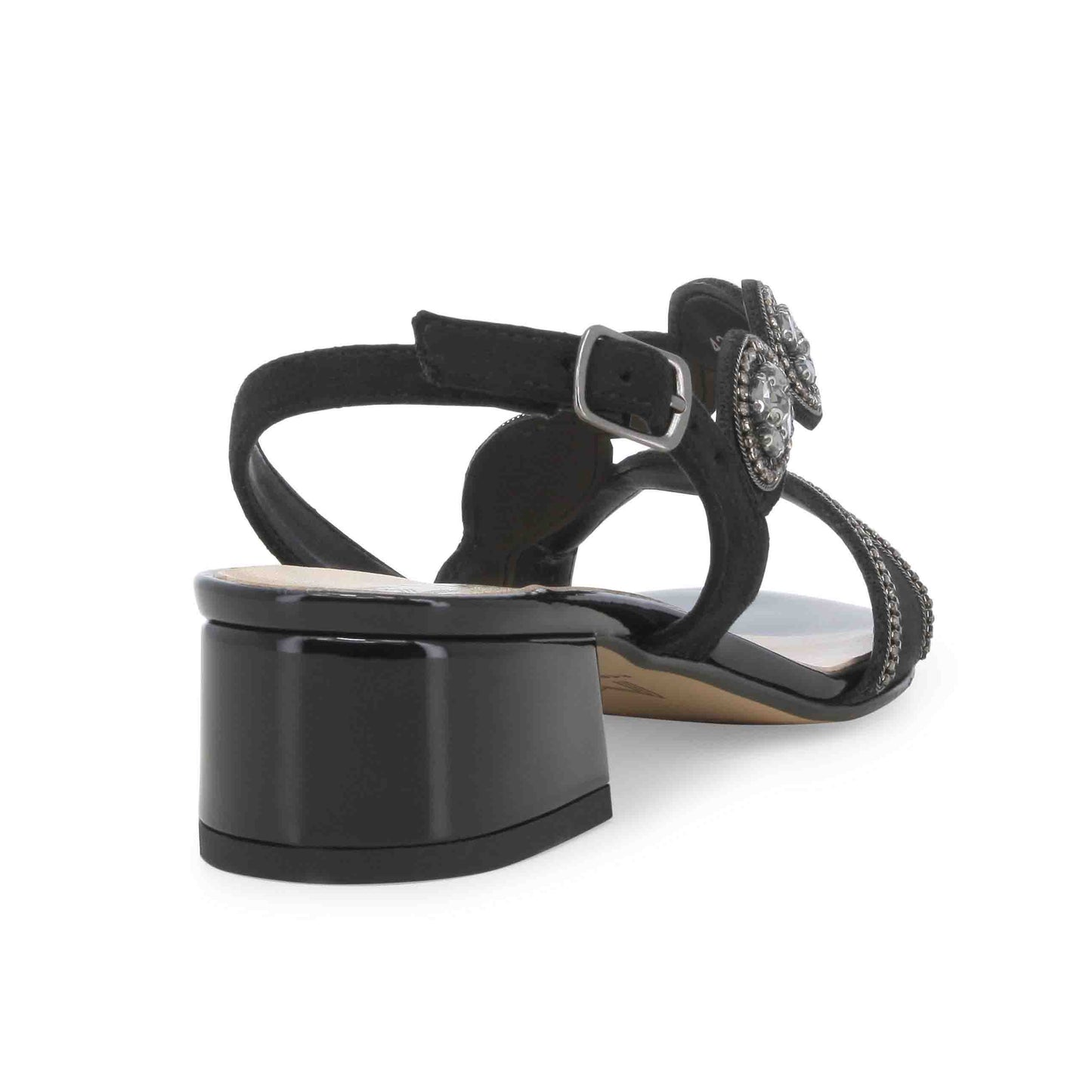 Melluso Sandalo donna in tessuto e camoscio nero k35555