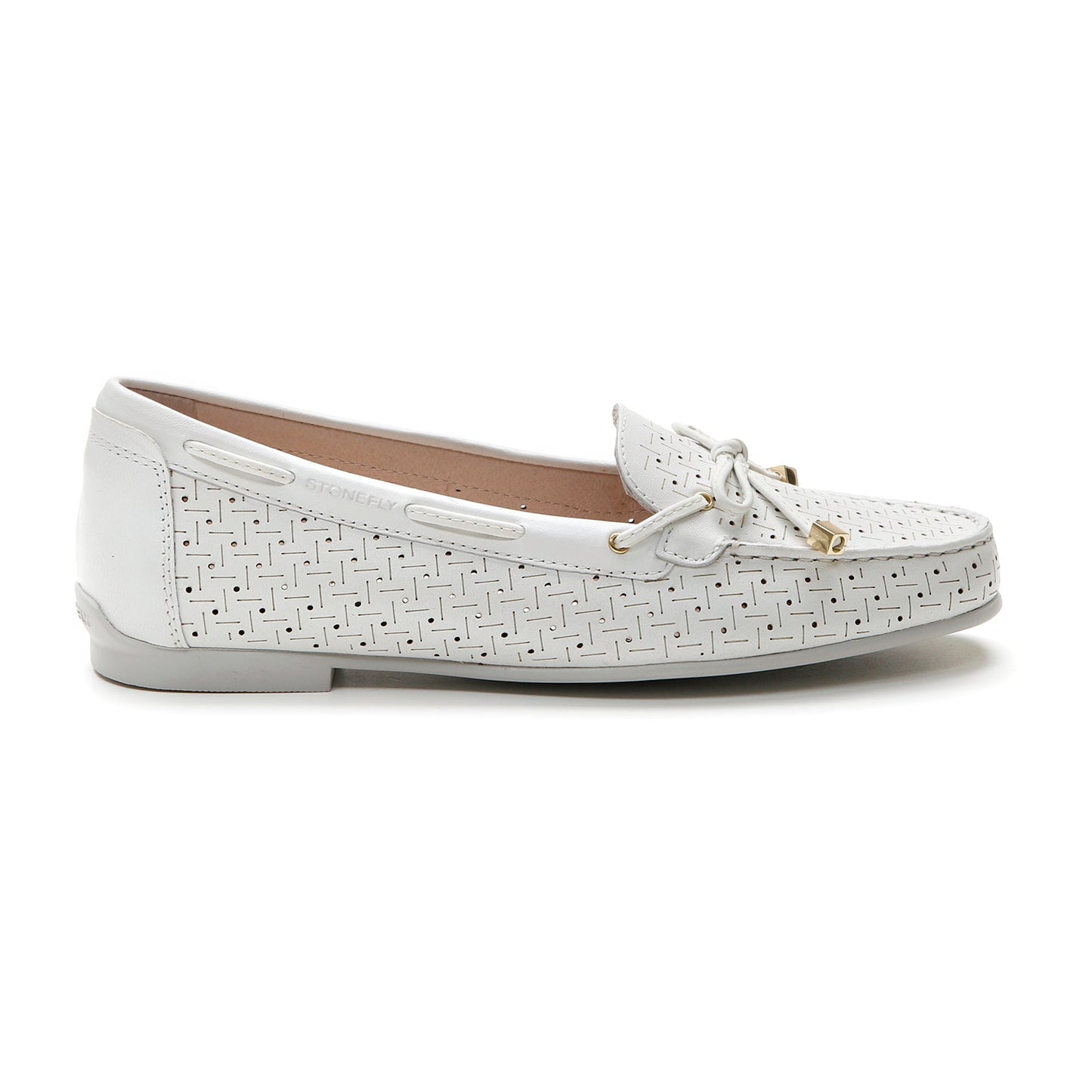 Stonefly Mocassino da donna in pelle nappa bianca Capri 1