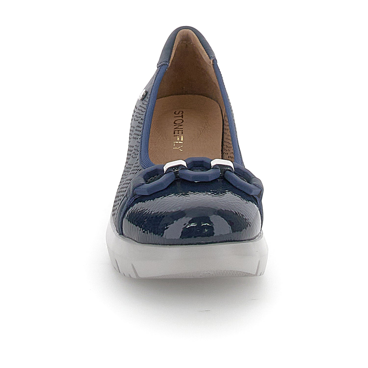 Stonefly Ballerina da donna in pelle nappa blu