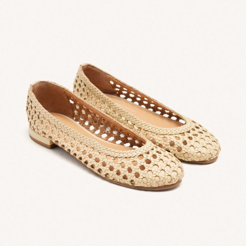Gioseppo balerina in pelle intrecciata Lorain