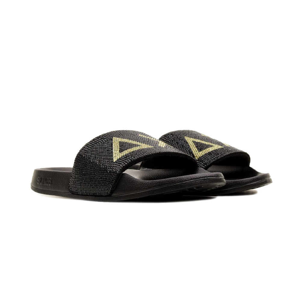 Sun68 Slippers logo strass nero