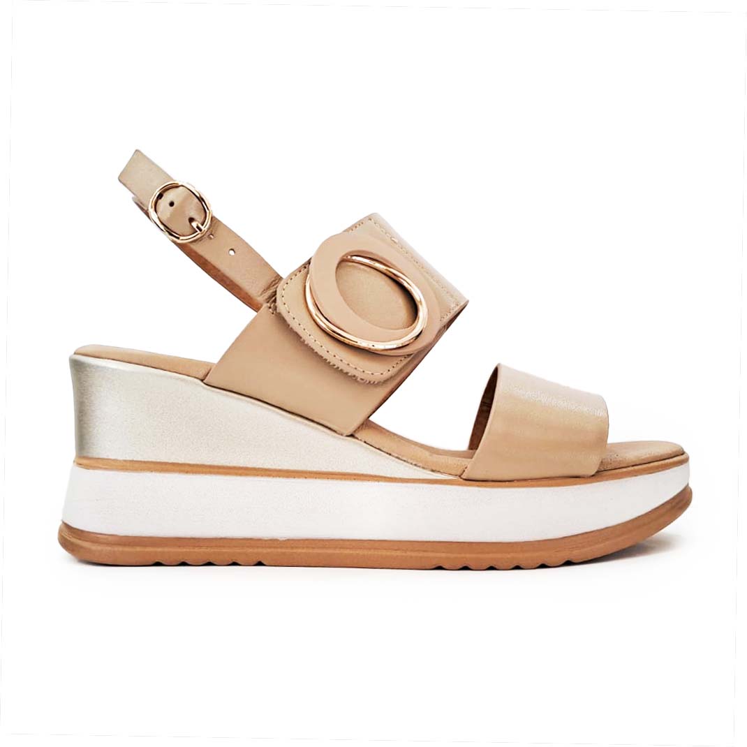 Repo Sandali in pelle Beige