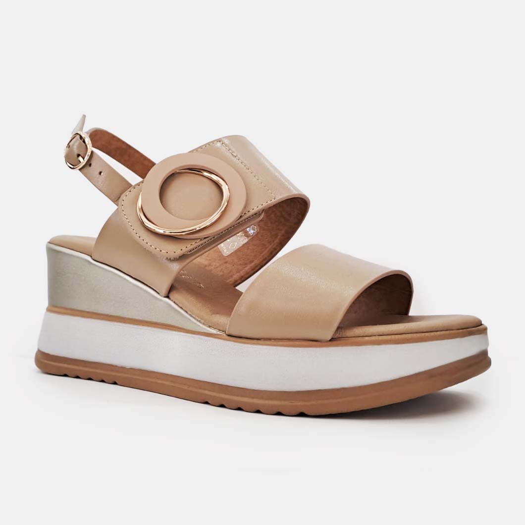 Repo Sandali in pelle Beige