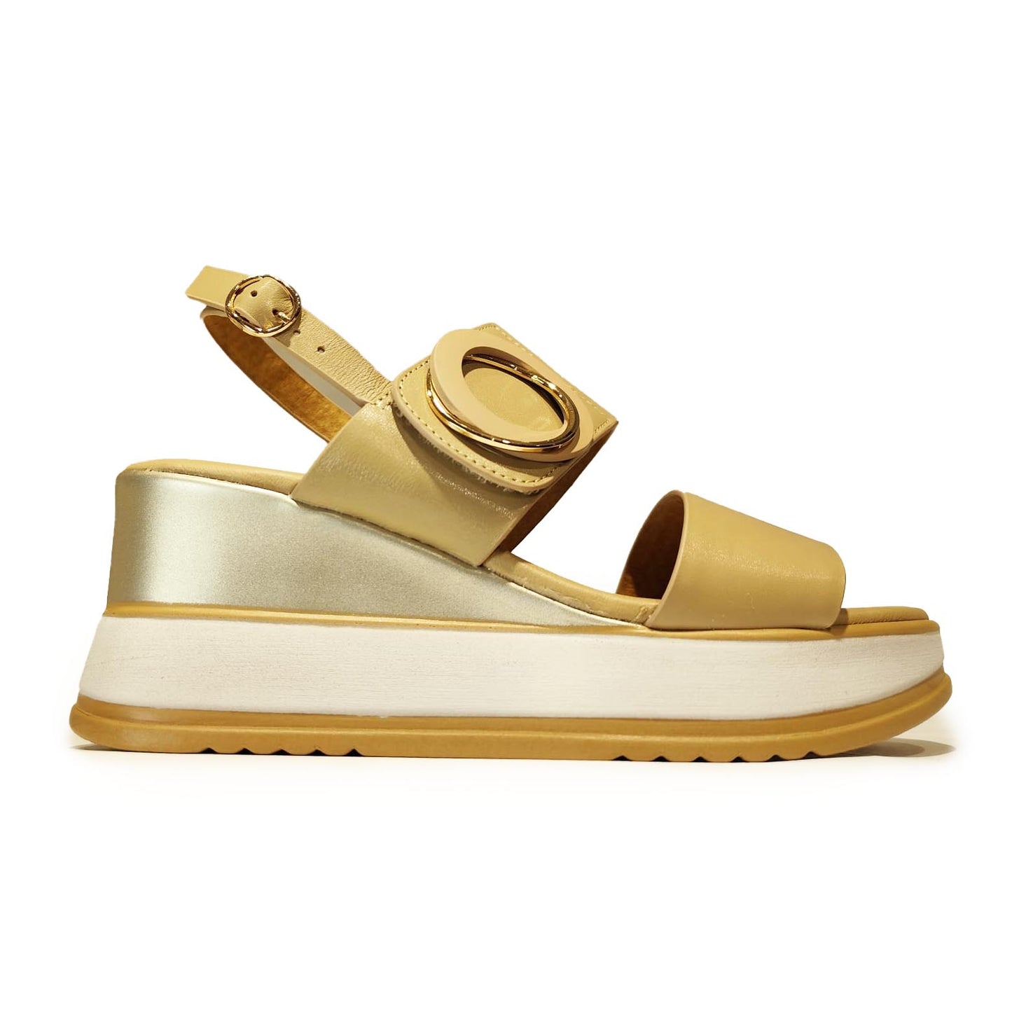 Repo Sandali in pelle Beige