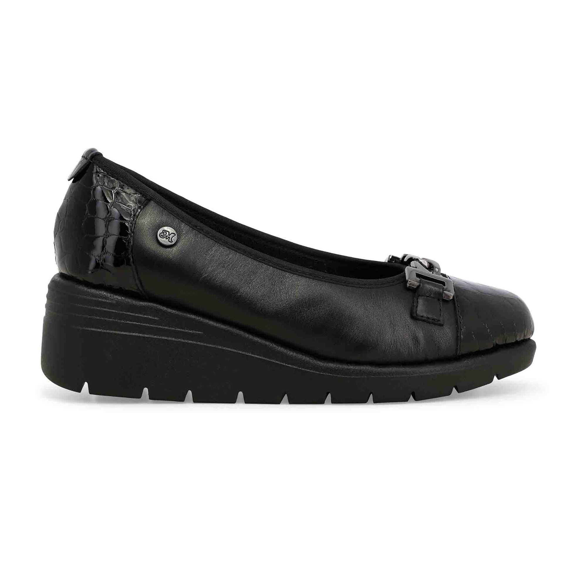 Melluso Décolleté comodo donna in morbida pelle nero k55281
