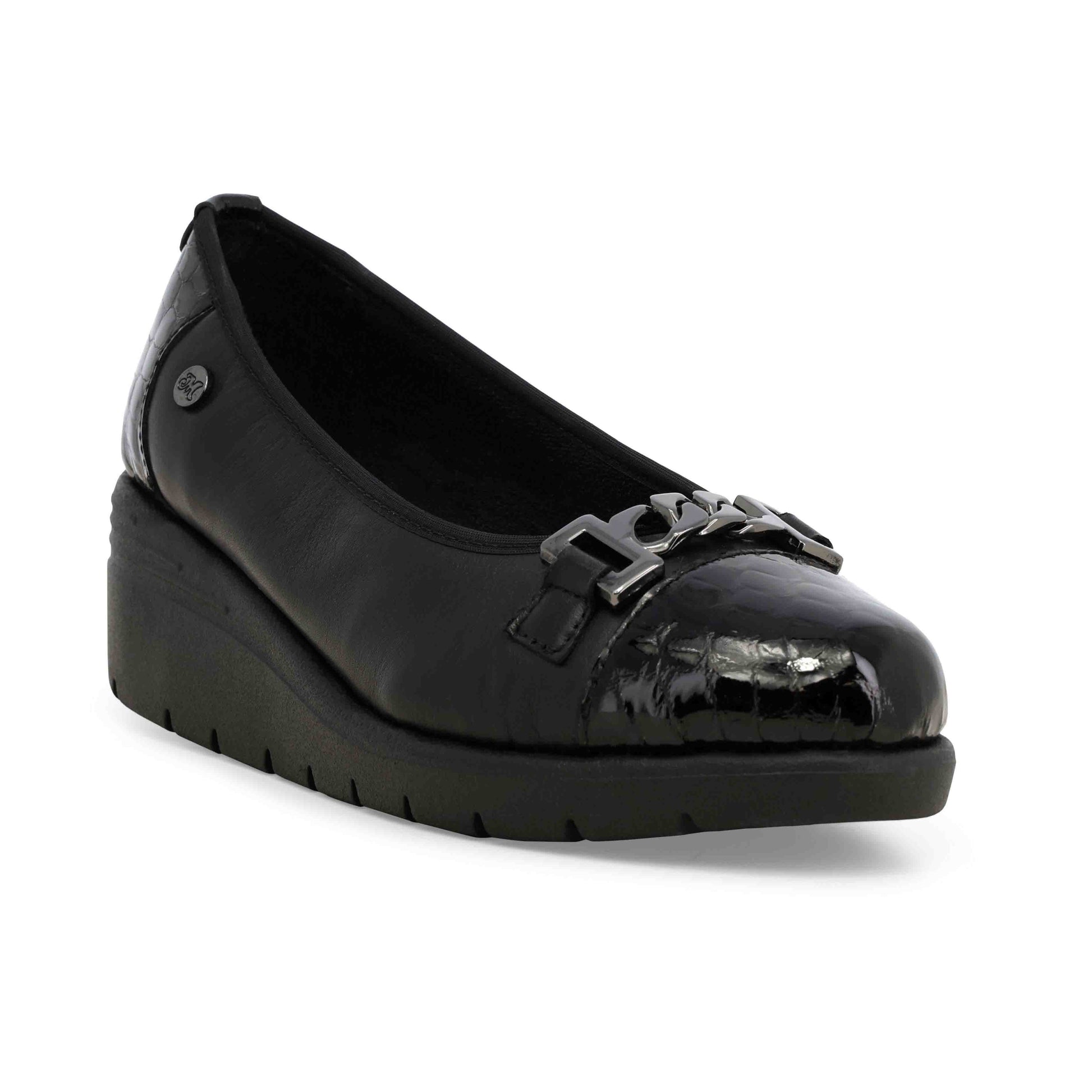 Melluso Décolleté comodo donna in morbida pelle nero k55281