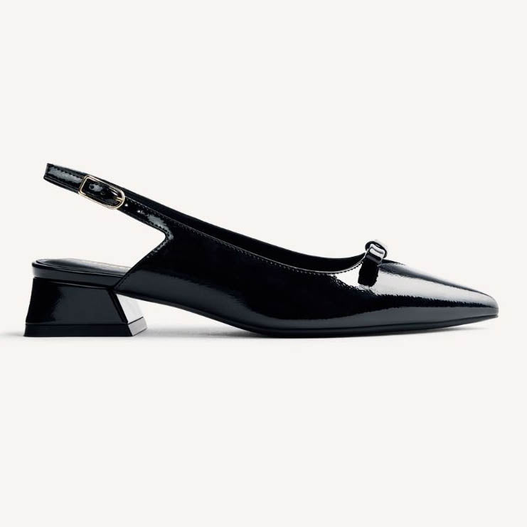 Gioseppo Slingback Nero tacco 30