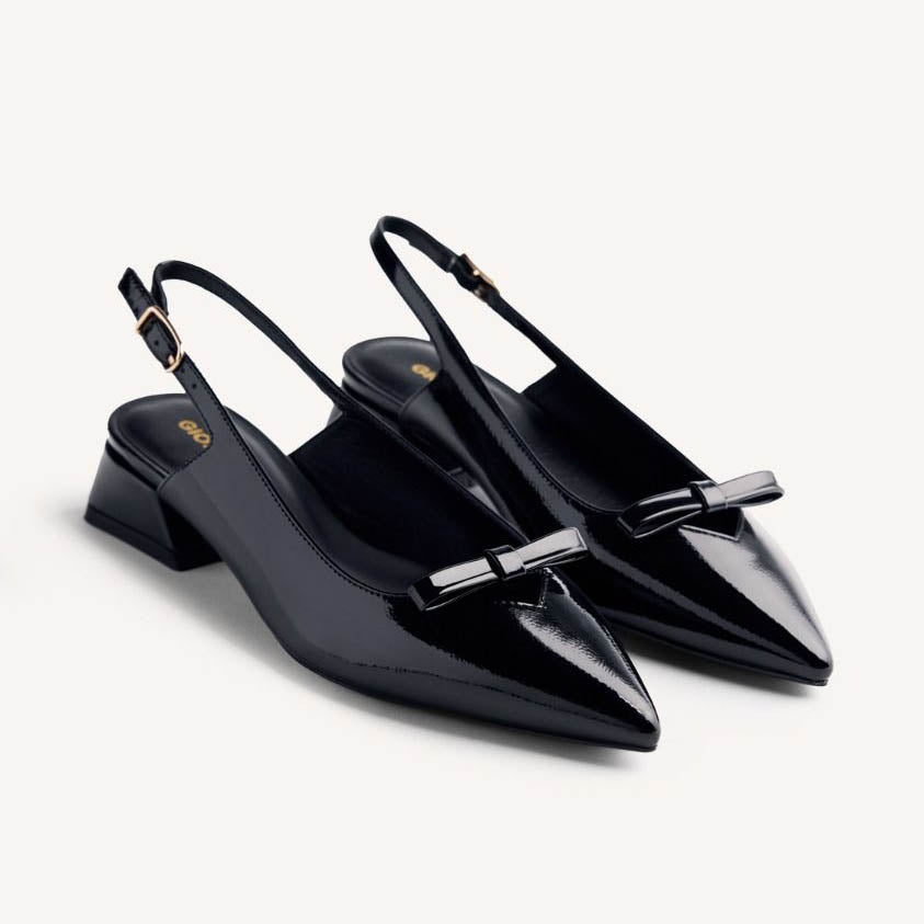 Gioseppo Slingback Nero tacco 30
