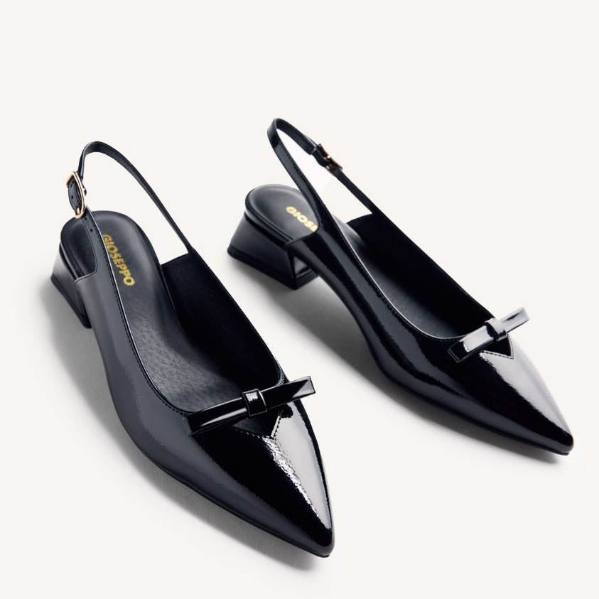 Gioseppo Slingback Nero tacco 30