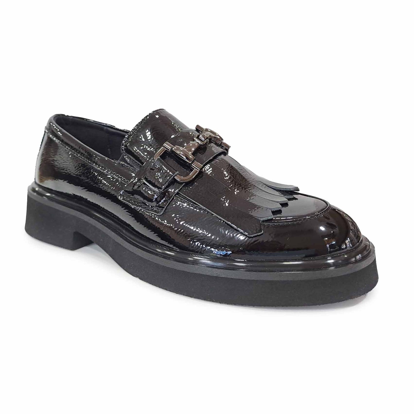 Repo Mocassino con frangia Naplak nero