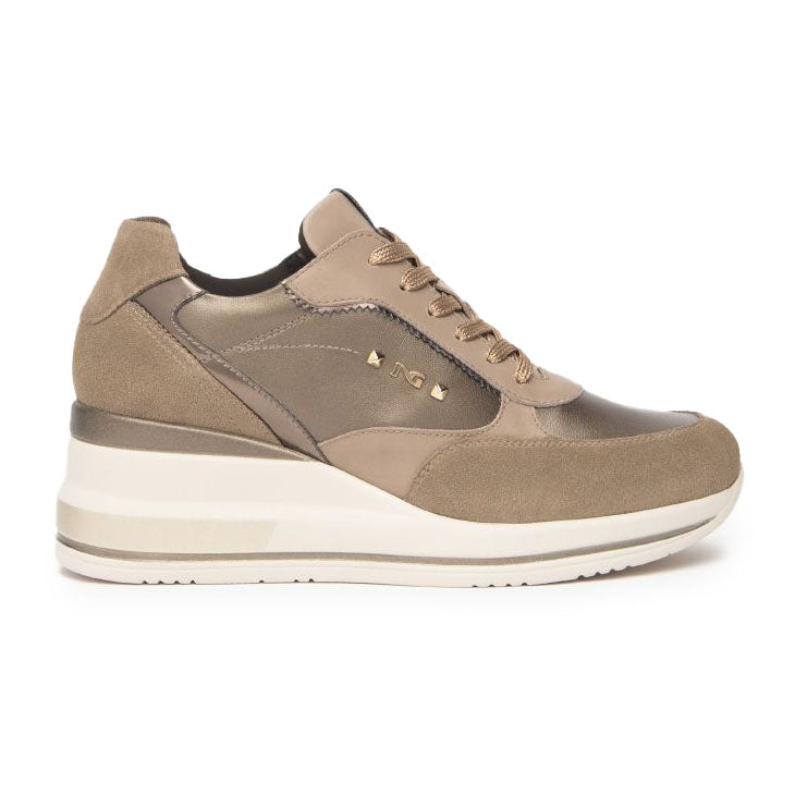 NeroGiardini Sneakers camoscio pelle argilla