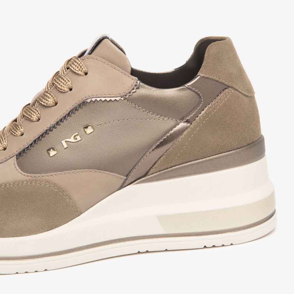 NeroGiardini Sneakers camoscio pelle argilla
