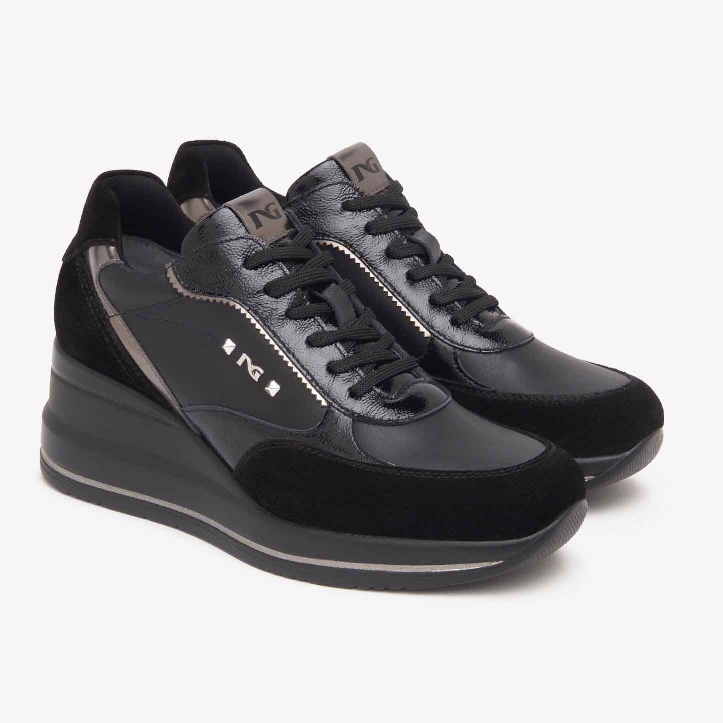 NeroGiardini Sneakers Donna in Suede,Vernice