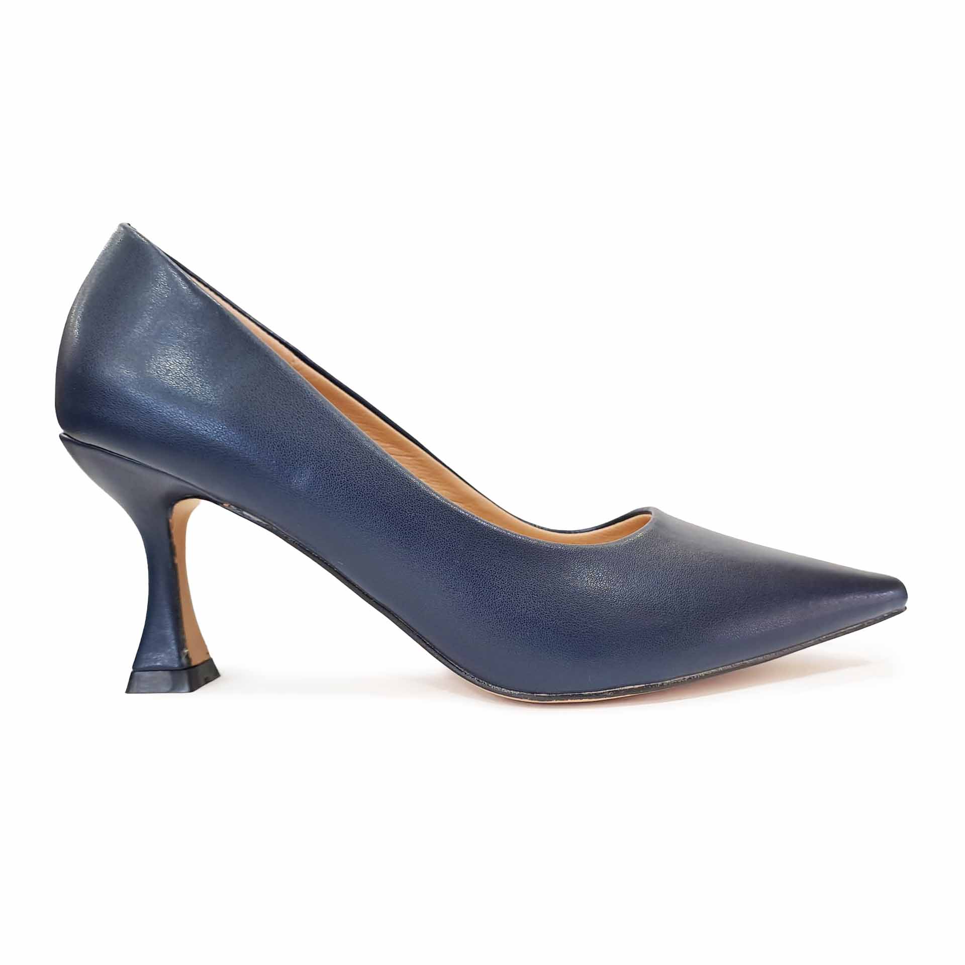 MIABELLE dècollètè Blu in pelle