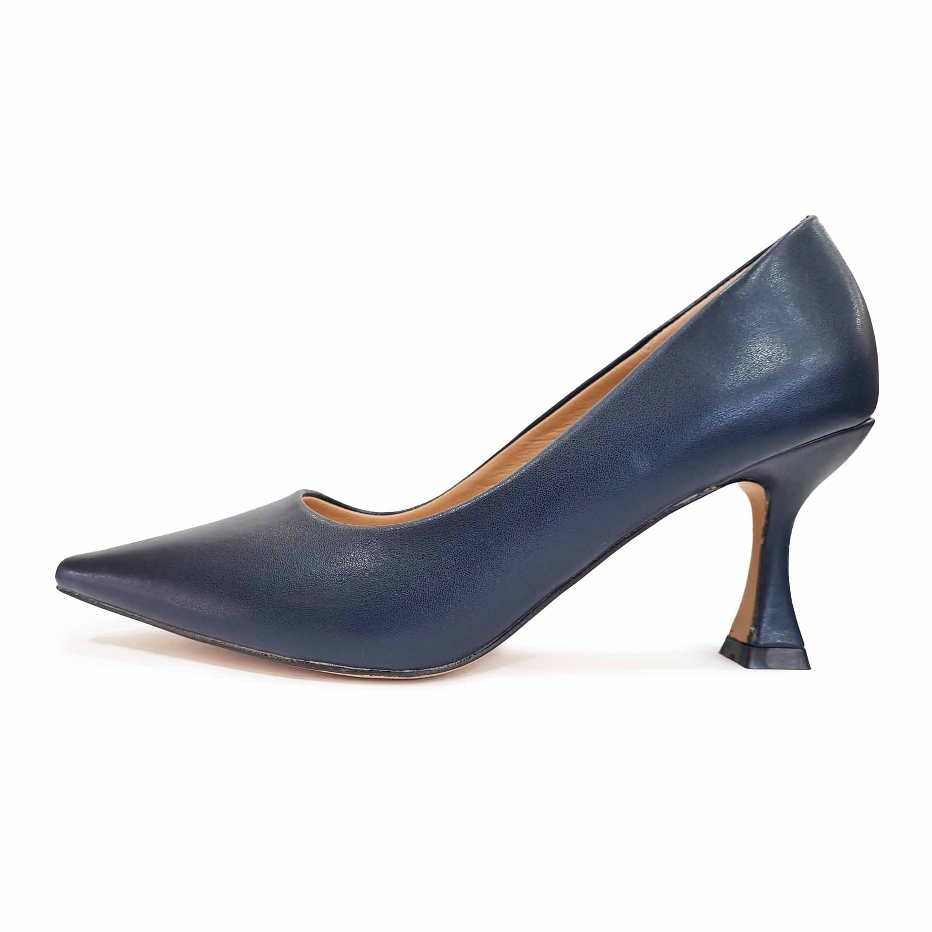 MIABELLE dècollètè Blu in pelle