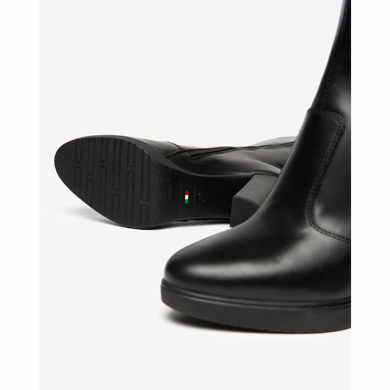 Stivali donna in pelle nero Guanto Nero Elastico