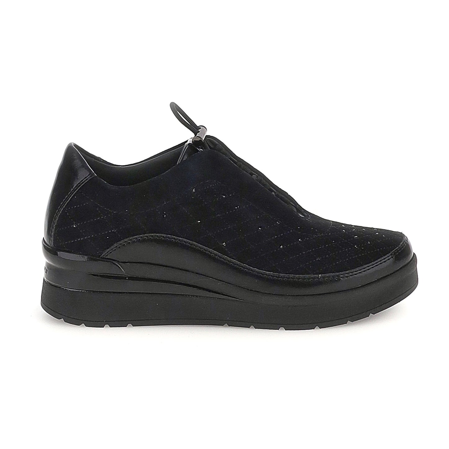 Sneakers slip on con elastico Nero