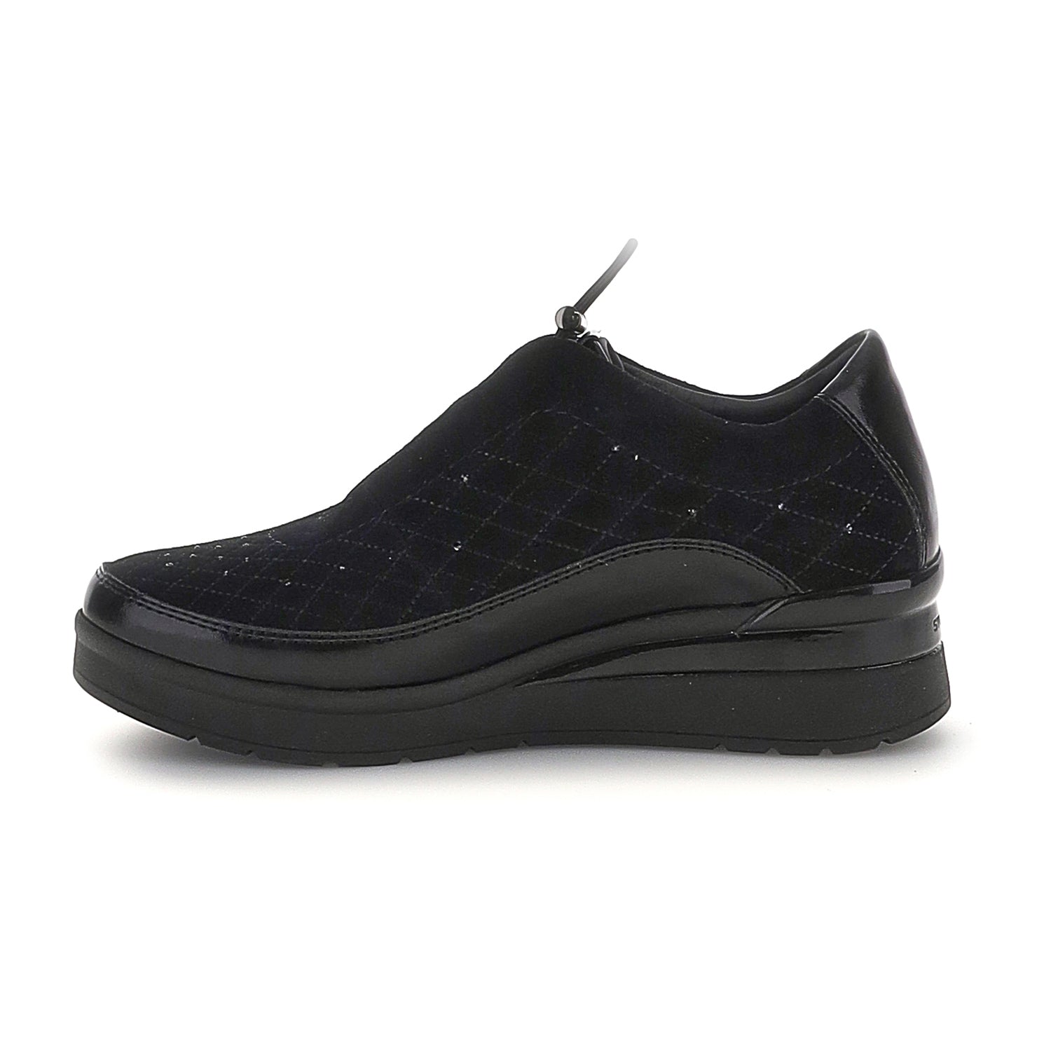 Sneakers slip on con elastico Nero