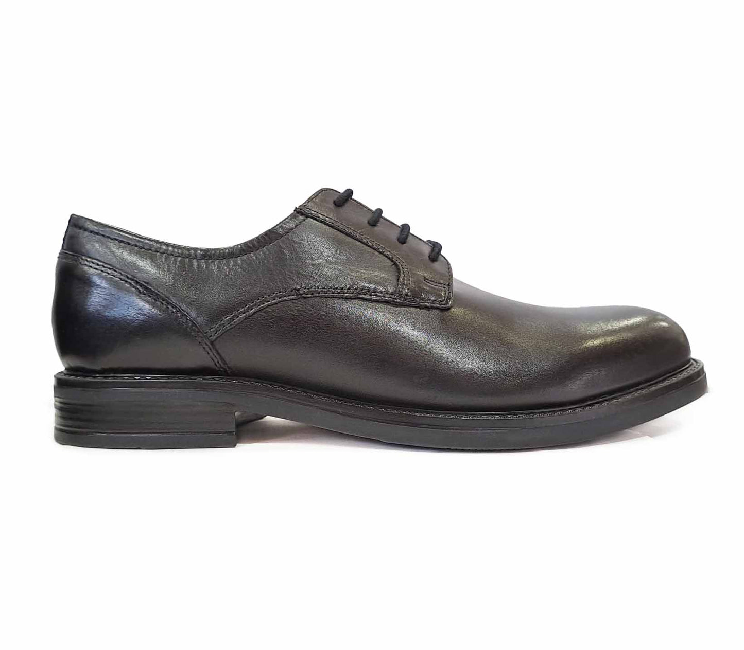 Stringate in pelle Nero