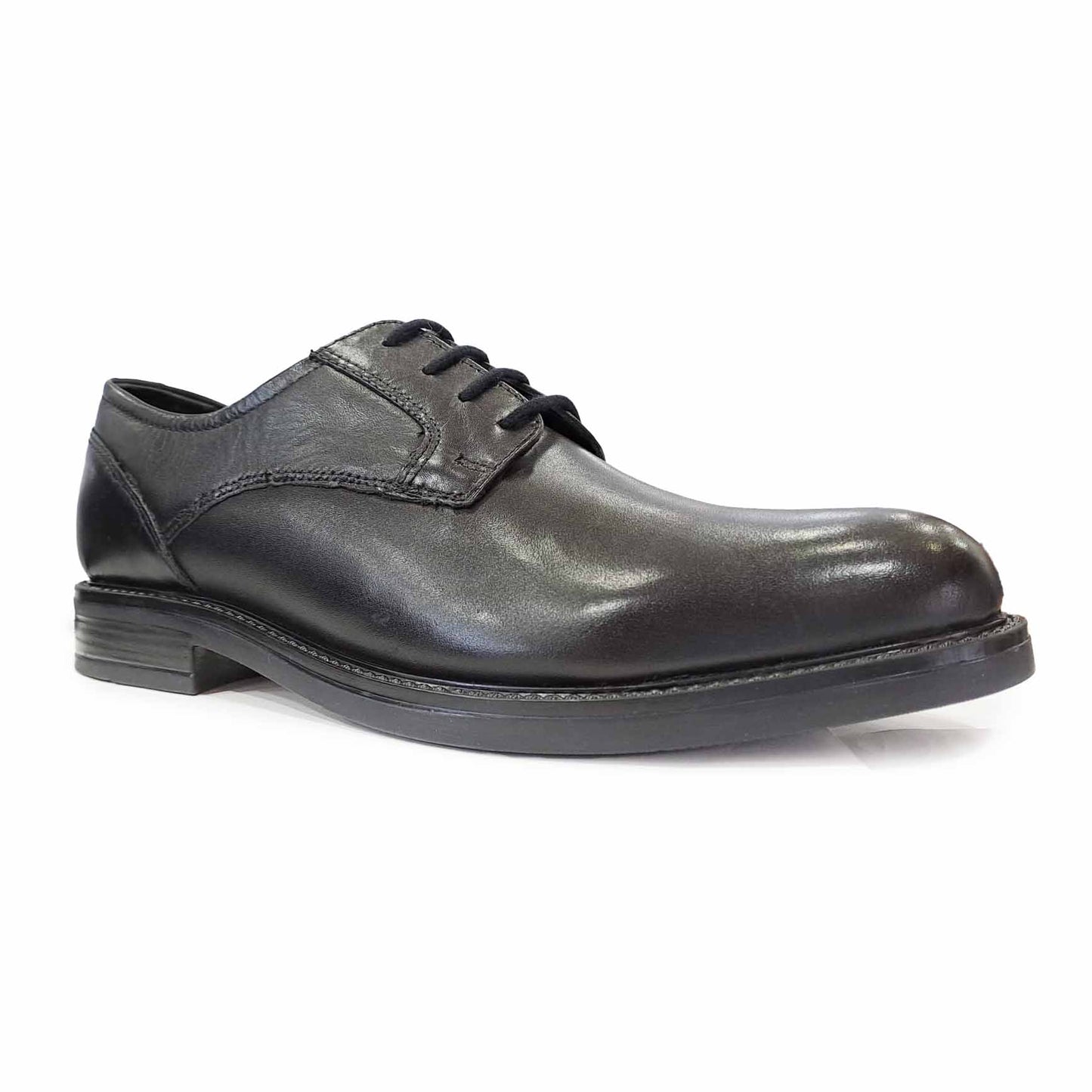 Stringate in pelle Nero