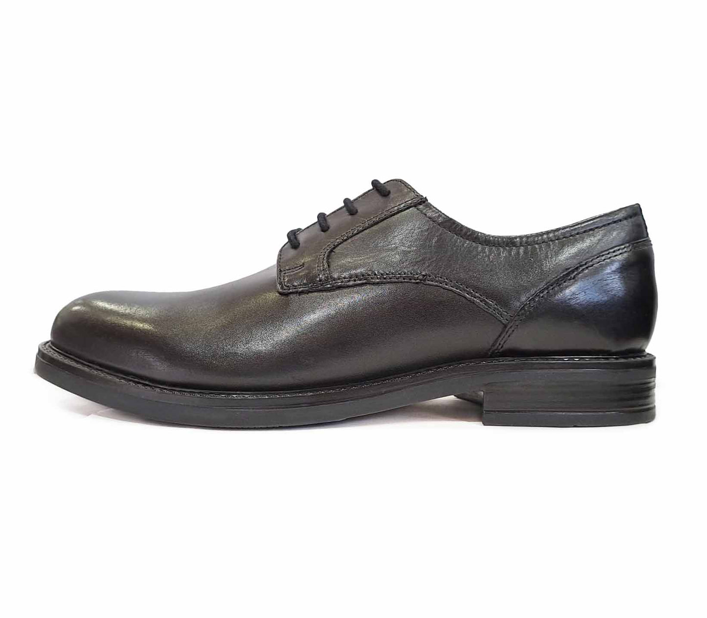 Stringate in pelle Nero
