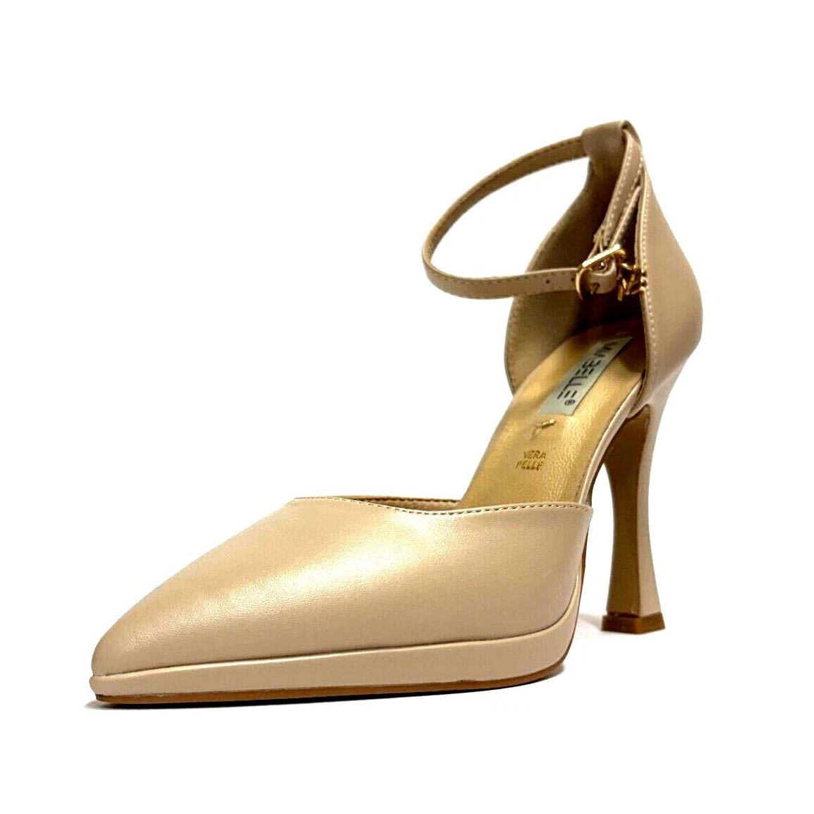 Miabelle Slingback in pelle Nude e plateau