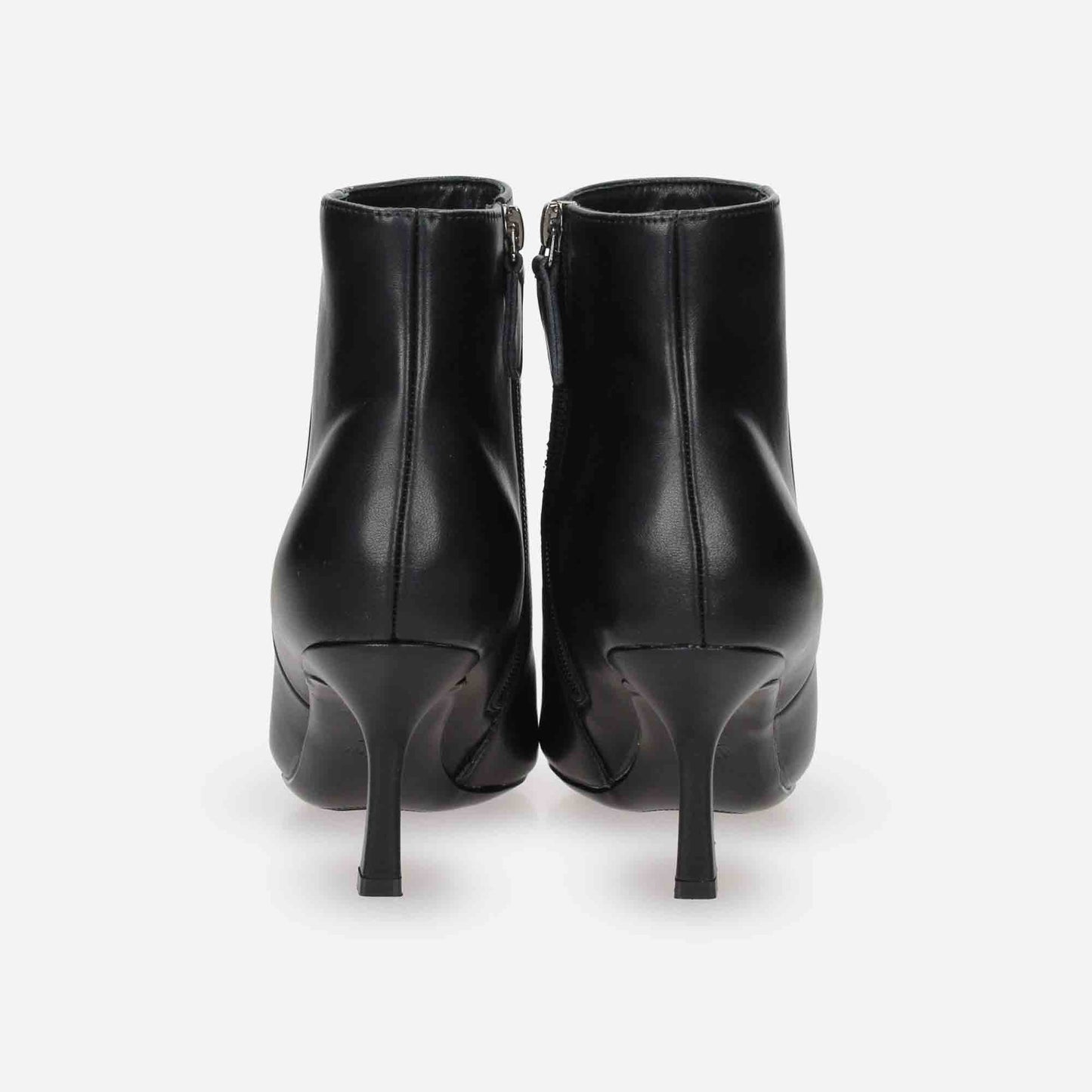 Stivaletti in pelle tacco 75 Nero