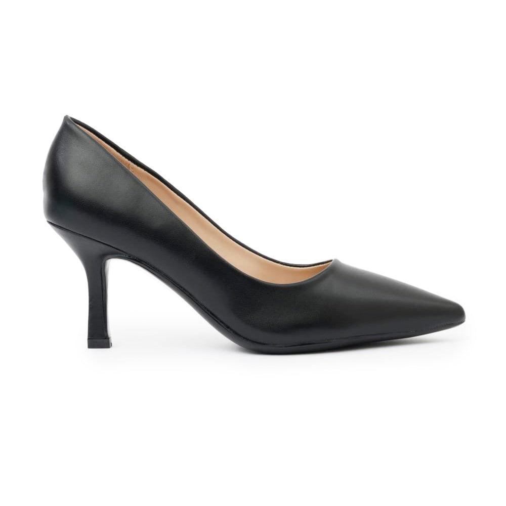 Décolleté in pelle tacco 70 Nero