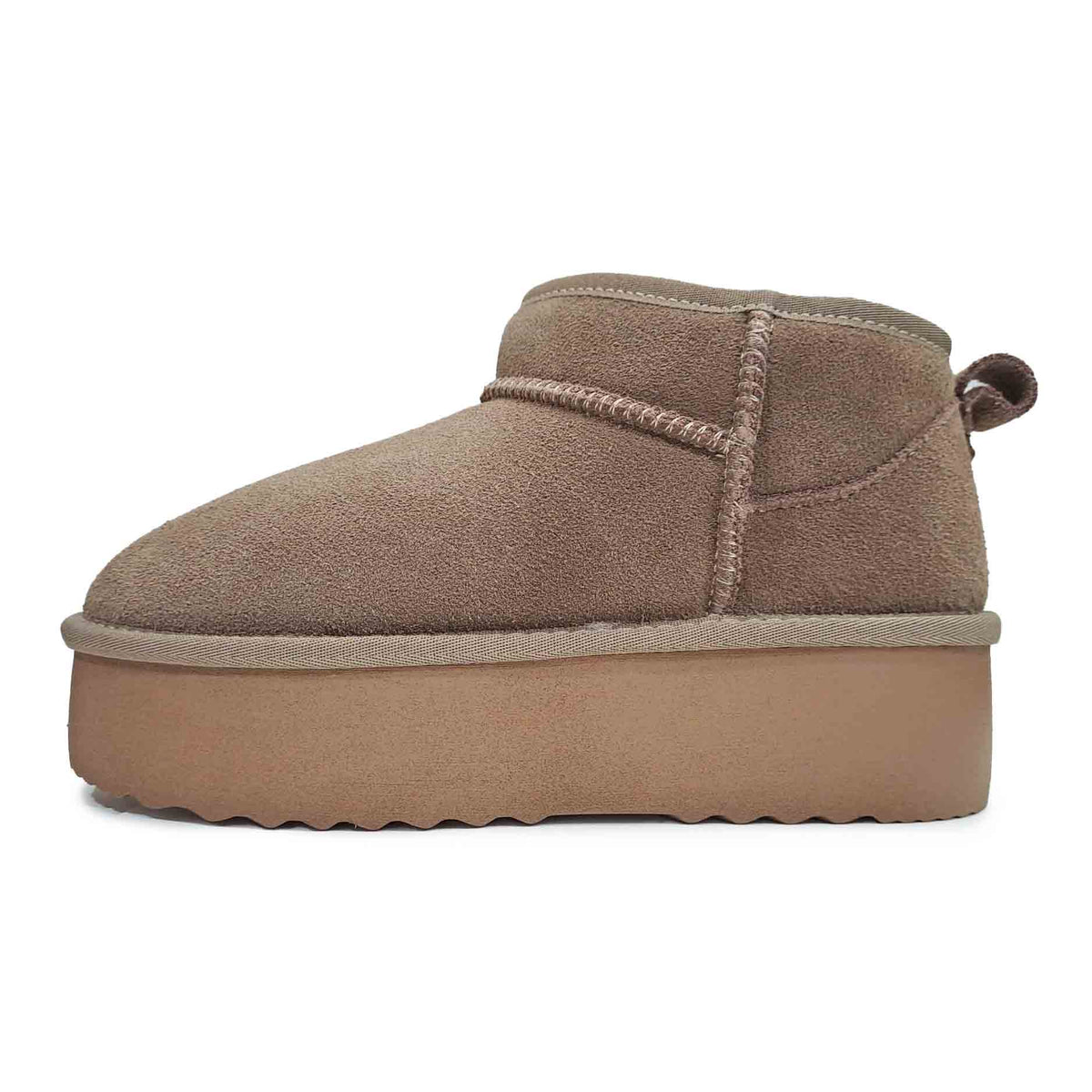 Yulien Stivale in pelle scamosciata crosta Taupe
