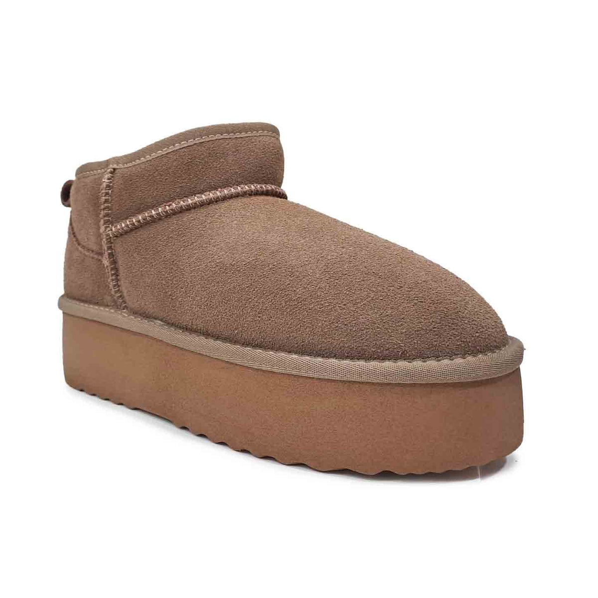 Yulien Stivale in pelle scamosciata crosta Taupe