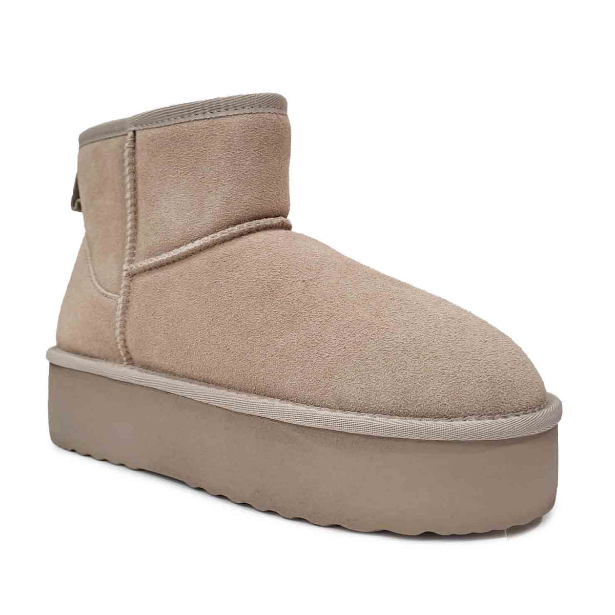 Yulien Stibale in pelle scamosciata crosta Beige
