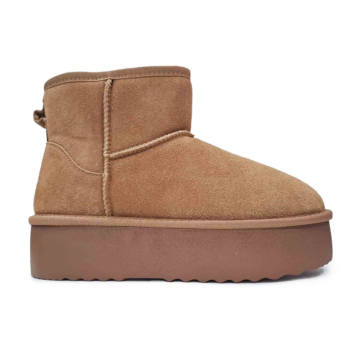 Yulien Stibale in pelle scamosciata crosta Camel