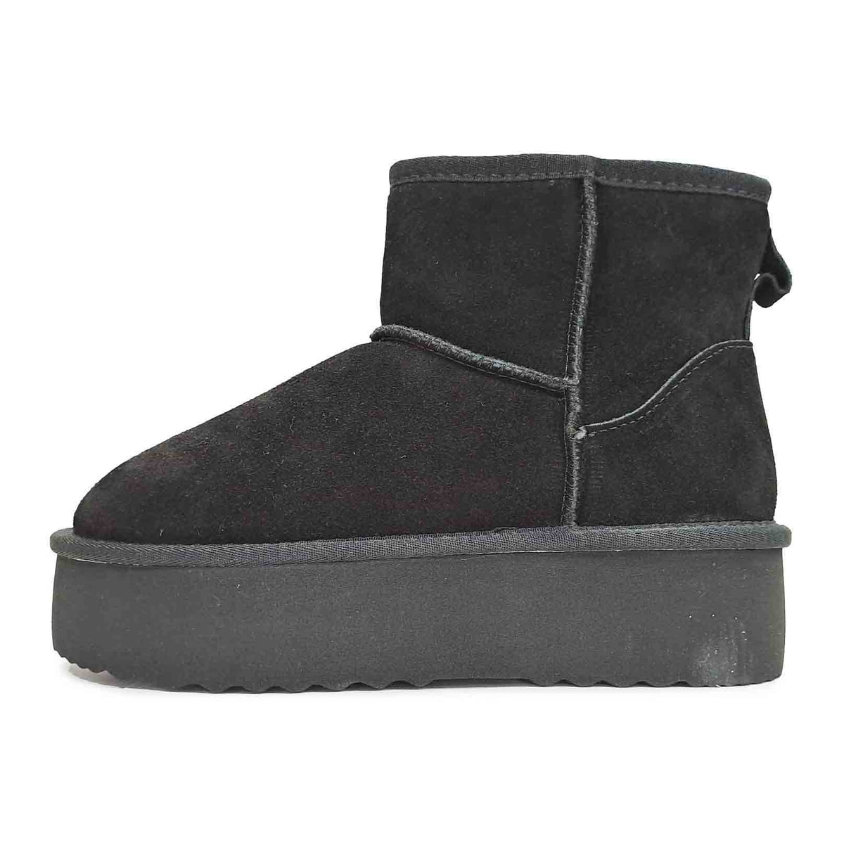Yulien Stibale in pelle scamosciata crosta Nero