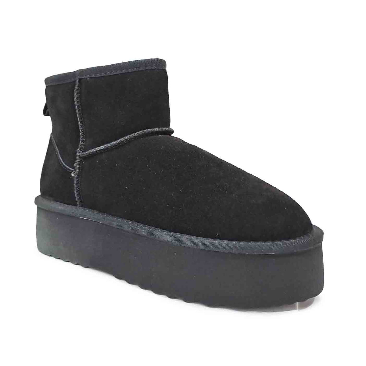 Yulien Stibale in pelle scamosciata crosta Nero
