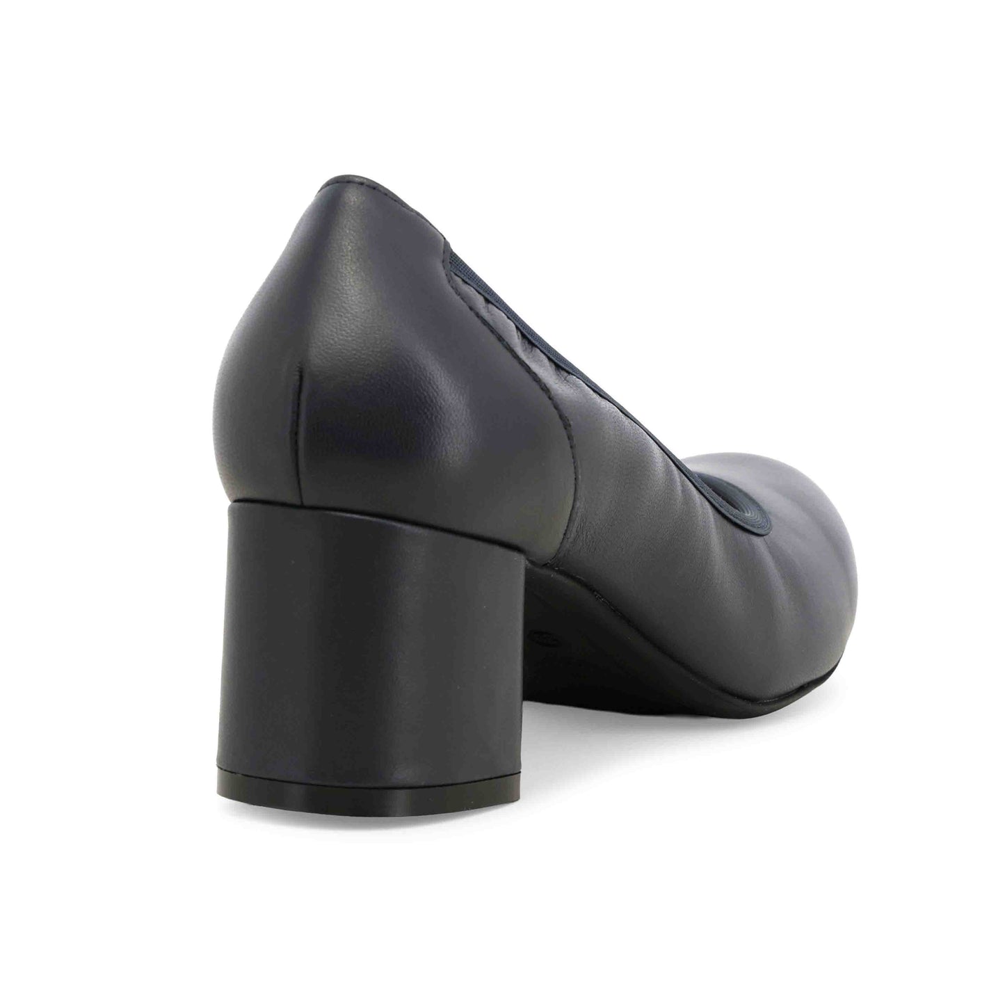 Décolleté donna in pelle blu notte d5096z