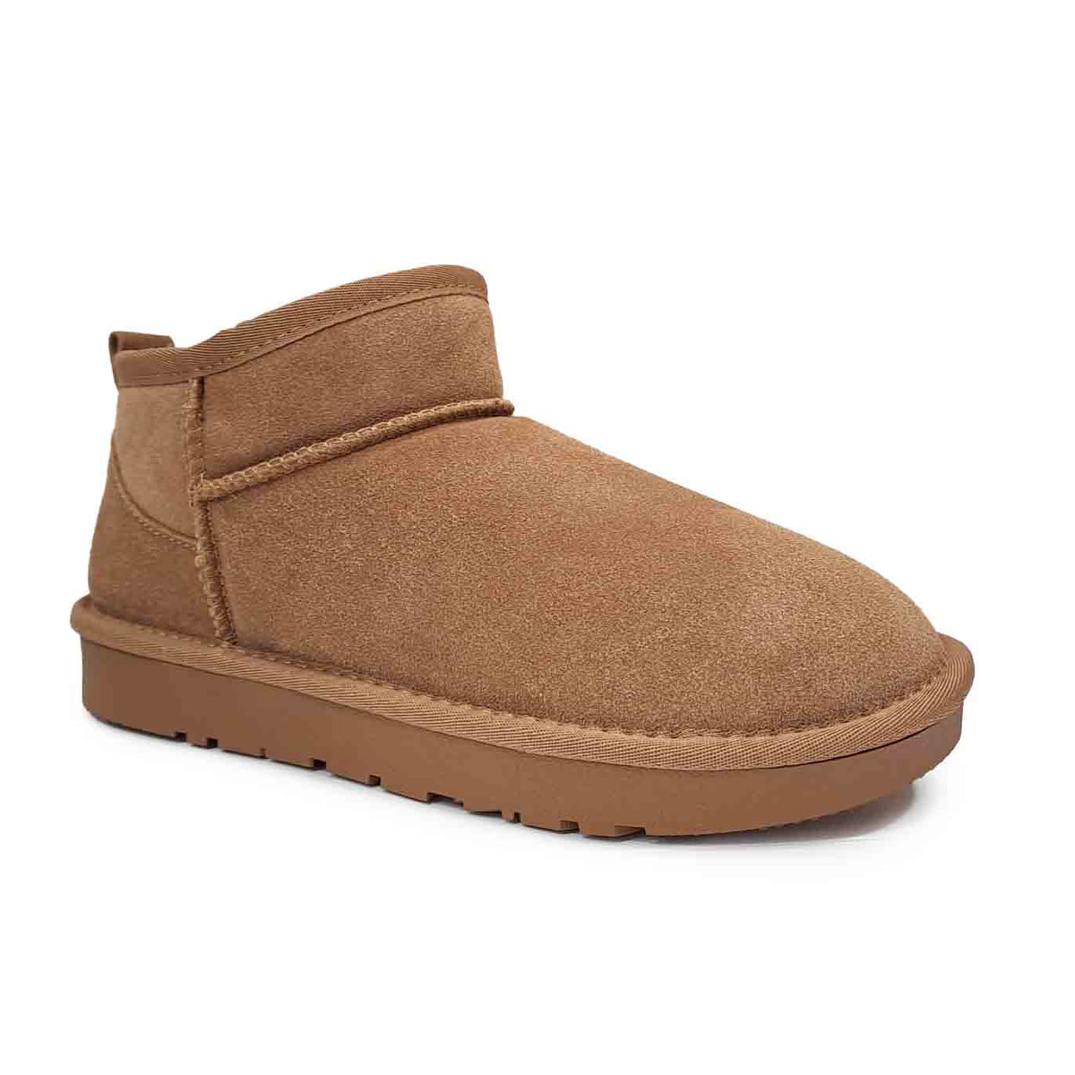 Stivale pelle scamosciata Camel