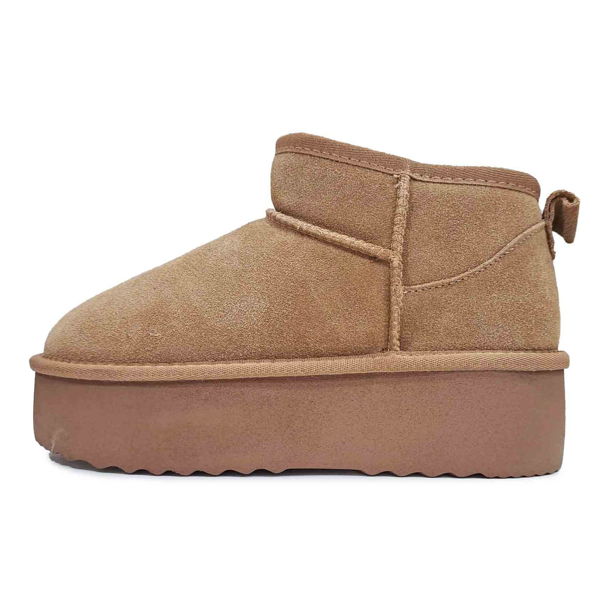 Stivale pelle scamosciata Camel