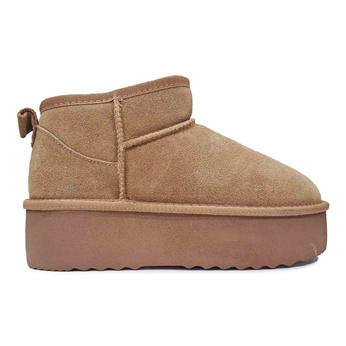 Stivale pelle scamosciata Crosta Camel
