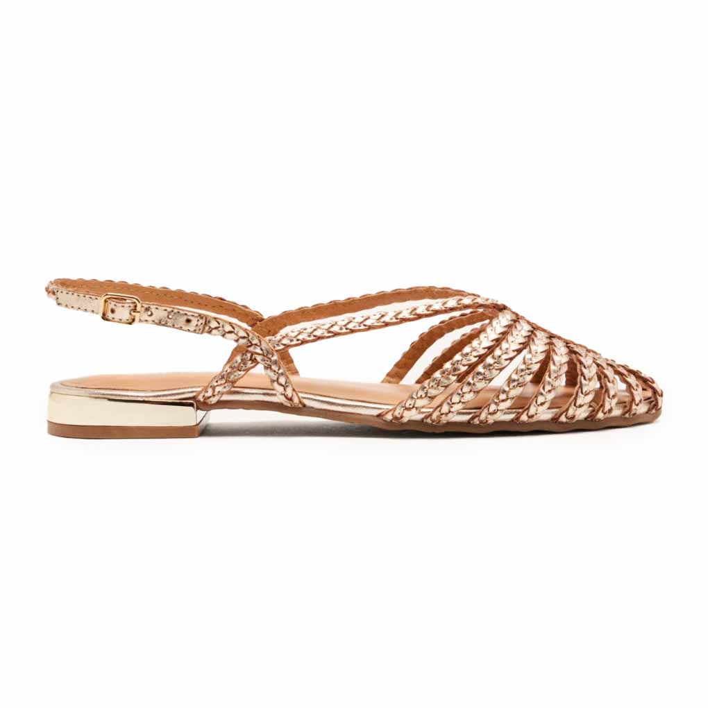 Gioseppo 75440 HINGHAM  sandalo in pelle intrecciata Platino