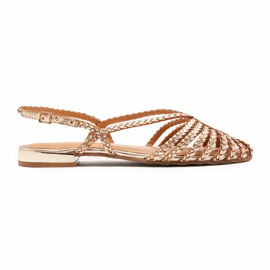 Gioseppo 75440 HINGHAM  sandalo in pelle intrecciata Platino