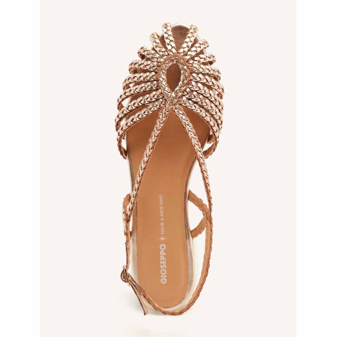 Gioseppo 75440 HINGHAM  sandalo in pelle intrecciata Platino